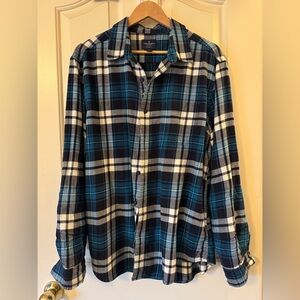 America Eagle Long Sleeve Button Down Flannel Shirt